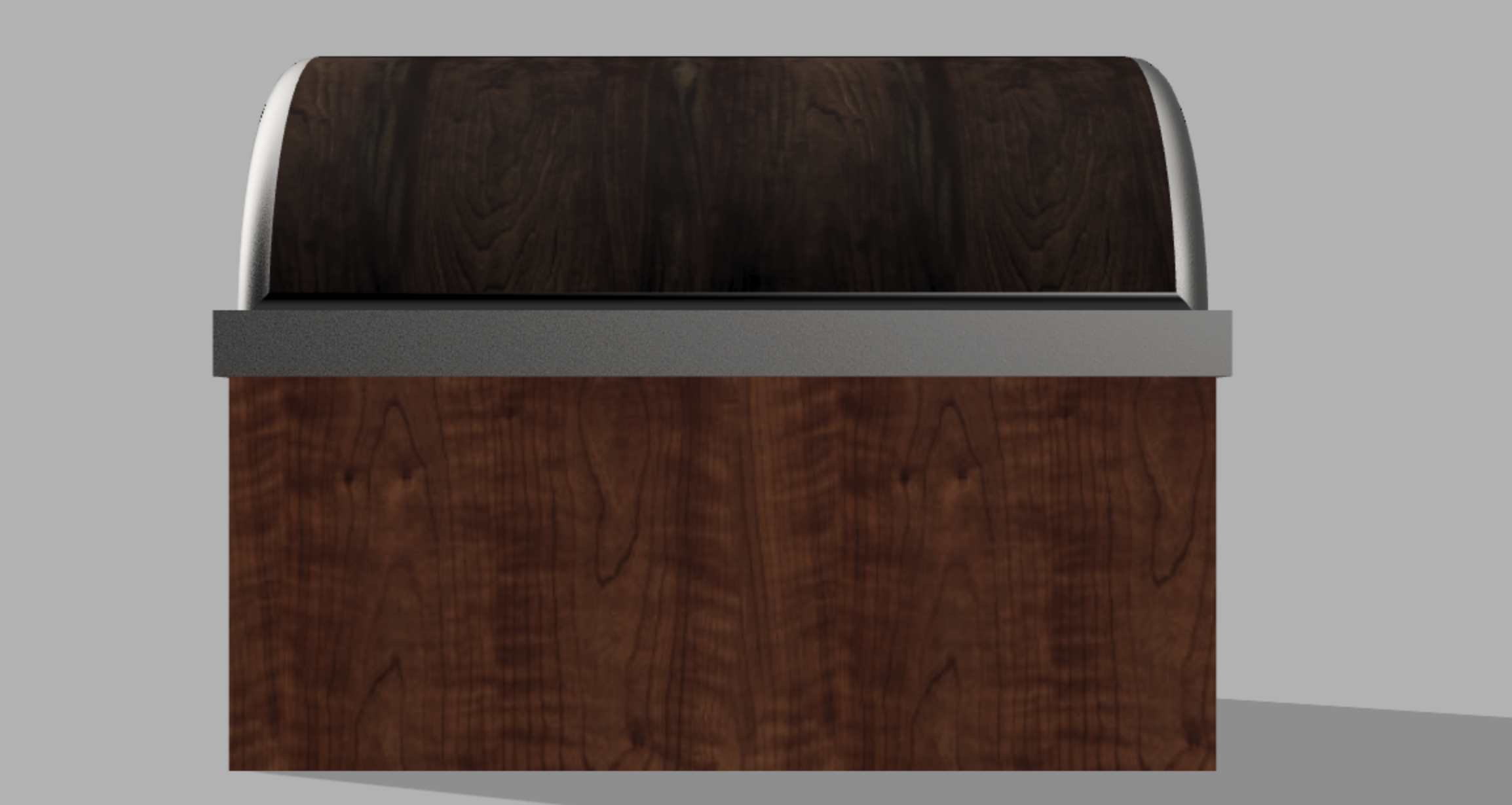 My treasure chest model from the back