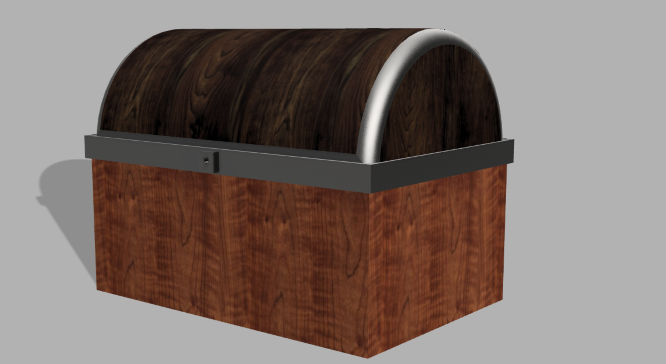 My treasure chest model from the front
