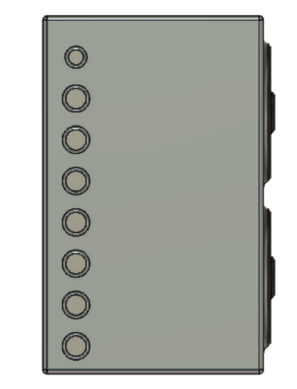Top View of 3-D model of a guitar amp 