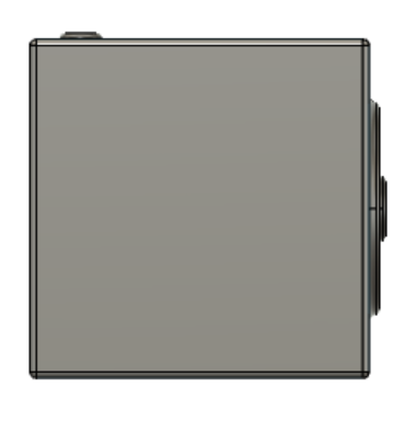 Side View of 3-D model of a guitar amp 