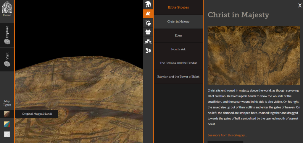 Christ in Majesty information presentation. Given as an example of a Point of Interest.