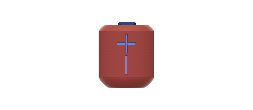 Image shows front view of Fusion 360 model