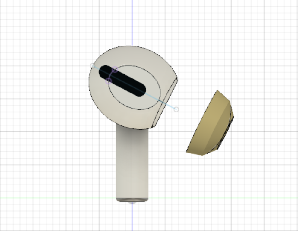 This picture is of the front profile of an AirPod Pro. The silicon ear tip is disconnected but is floating in space. This position will be the same but taken from different angles for the rest of the photos.