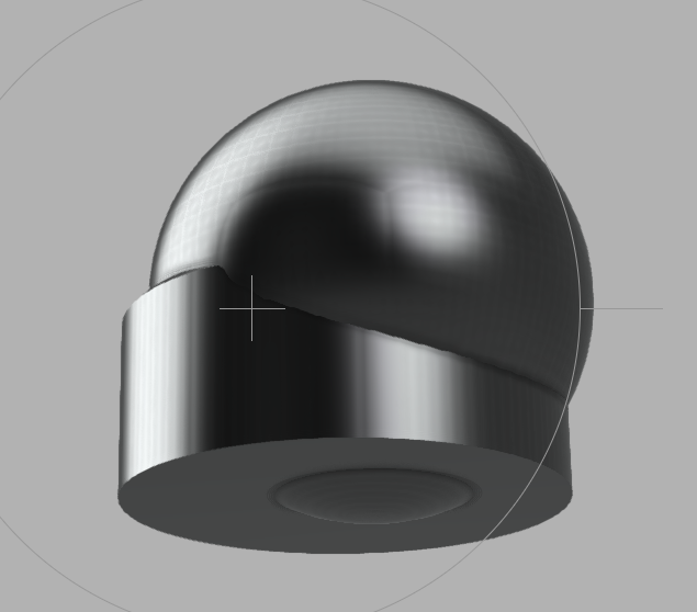 A solid Black 3D snow global from the back-side point of view 