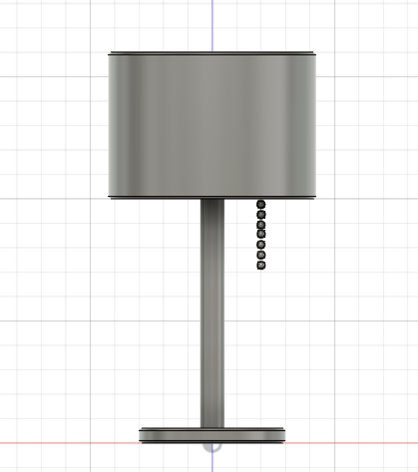 Front view of lamp