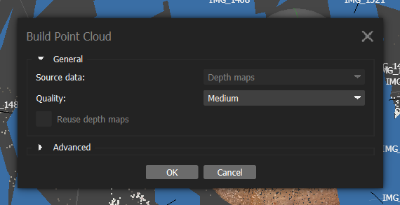 The point cloud configuration window